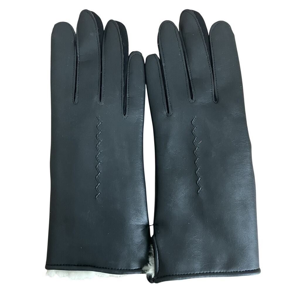 1960s Ladies Gloves Mode O'Day Nylon Fourchette and Rabbit Fur Rayon Lined NEW